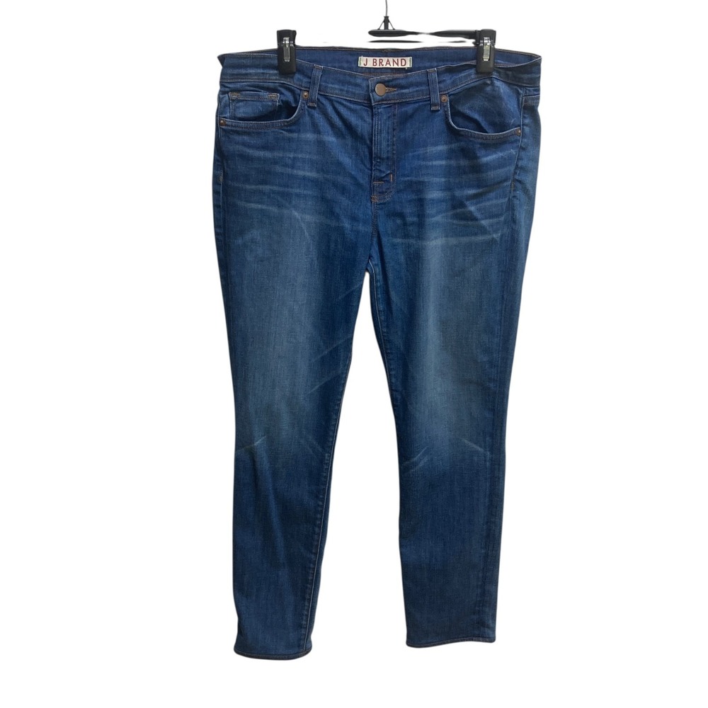 J Brand Jeans Womens‎ Size 32 Blue High Rise Cotton Stretch Venice Skinny Denim